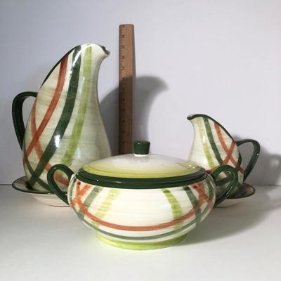LOT 3D: Vintage Vernonware USA Hand Painted Tam O'Shanter Dish Set - Pitchers, Serving Dishes, Plates, Tea Set & More