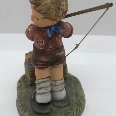 LOT 19K: Vintage Goebel Hummel Figurines - The Builder, Baking Day & Fishing for Trouble