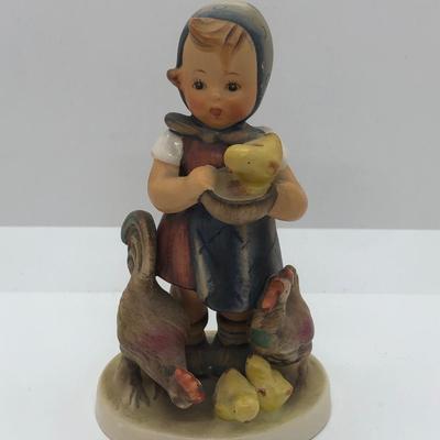 LOT 21K: Vintage Goebel MI Hummel Figurines - Feeding Time, Make A Wish & Good Friends