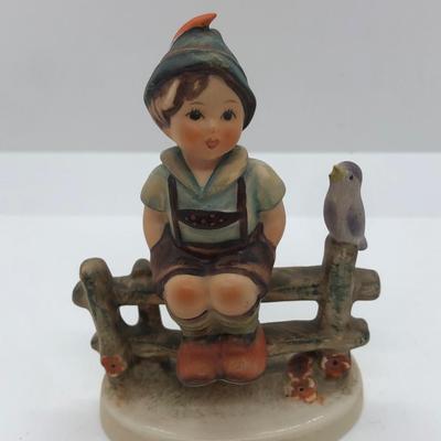 LOT 23K: Vintage Goebel MI Hummel Figurines - Chimney Sweep, Surprise, Little Tooter & Wayside Harmony
