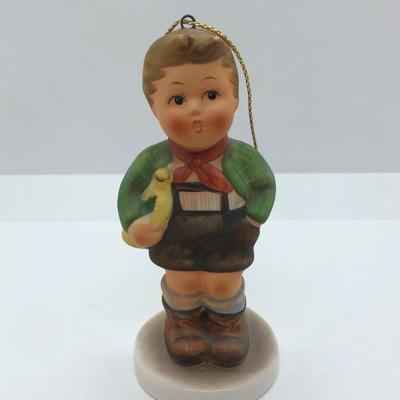 LOT 25K: Vintage Goebel MI Hummel Figurines & Schmid - Puppy Love, Little Tooter, Little Drummer & Schmid Ornament