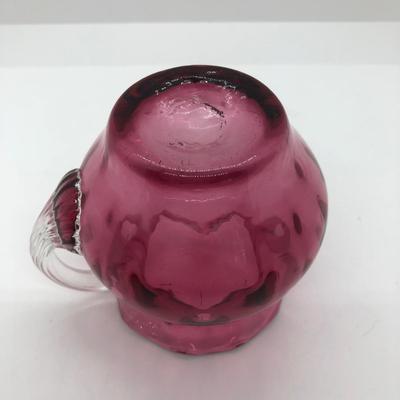 LOT 28K: Vintage Hand Blown Cranberry Glass Pitchers & More