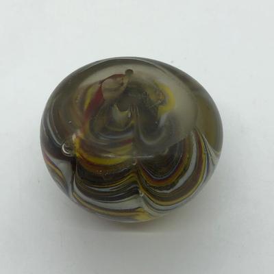 LOT 33D: Vintage 1946 Maui Hot Island Glass Bubble Paperweight, Hand Blown Amber Glass Owl & Seal, Elephant & More