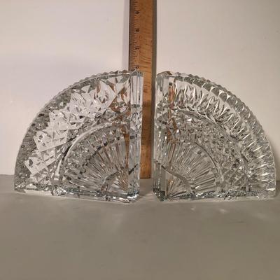 LOT 35G: Vintage Waterford Crystal Table Lamp & Signed 1998 John Connolly Waterford Crystal Bookends