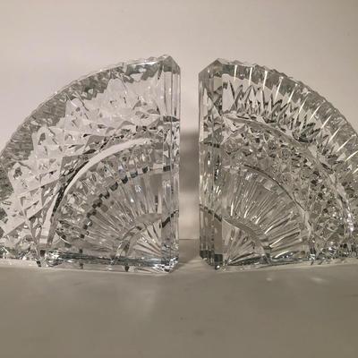 LOT 35G: Vintage Waterford Crystal Table Lamp & Signed 1998 John Connolly Waterford Crystal Bookends