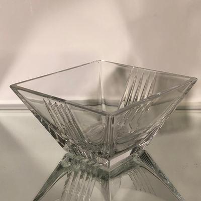 LOT 36D: Crystal Collection - Tiffany & Co Italy Square Bowl, Waterford Footed Bowl & More