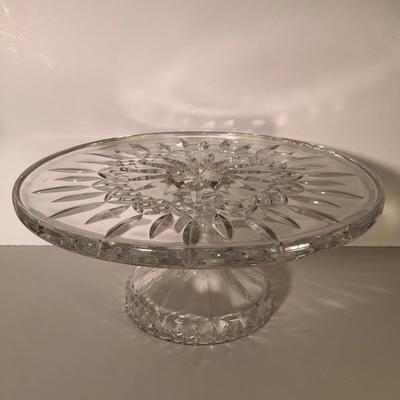 LOT 37G: Crystal Collection - Waterford Cake Plate & Bud Vase w/ More Crystal Vases