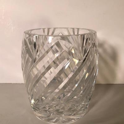 LOT 37G: Crystal Collection - Waterford Cake Plate & Bud Vase w/ More Crystal Vases