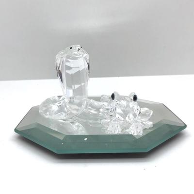LOT 53D: Swarovski Crystal Cobra & Frog
