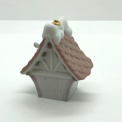 LOT 62D: Vintage Lladro Collection - Snowman, Birdhouse & Collector's Society Bell