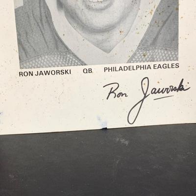 LOT 85 G: Philadelphia Eagles Collection: 1975 Team Signed Football including Bill Bergey, Roman Gabriel, & Harold Carmichael, Signed Ron...