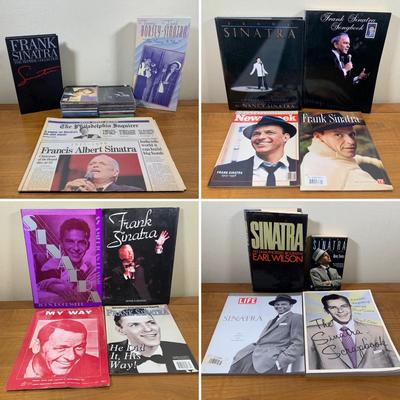 LOT 106 F: Frank Sinatra Collection: Books, Cassette Tapes, CD's, & More