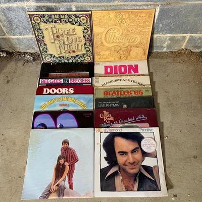 LOT 117 B: Classic Rock Record Collection: Chicago, Beatles, The Doors, Elton John, & More