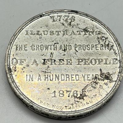 LOT 162G: Antique 1876 Centennial Exposition Philadelphia Art Gallery Coin