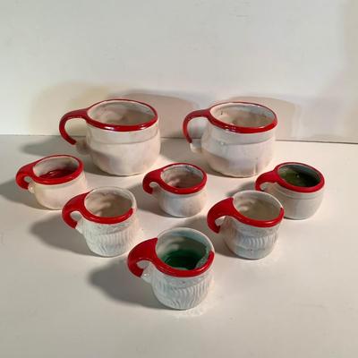 LOT 218 B: Vintage Santa Mugs & Mini Mugs including some from Holt Howard
