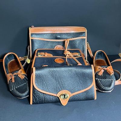 LOT 223M: Matching Dooney & Bourke Purses and Shoes Size 8 1/2