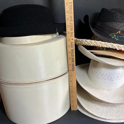 LOT 230M: Collection of Hats w/ Hatbox