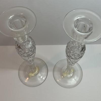 Antique Pair of Rare Pairpoint Hand Blown Crystal 12