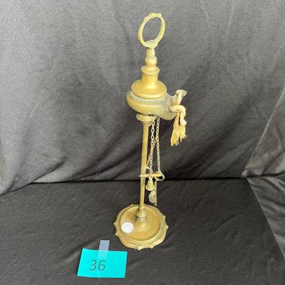 Antique whale oil lamp