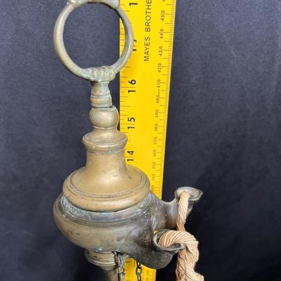 Antique whale oil lamp