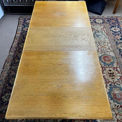 675 Danish Mid-Century Modern Blonde Oak Dining Table