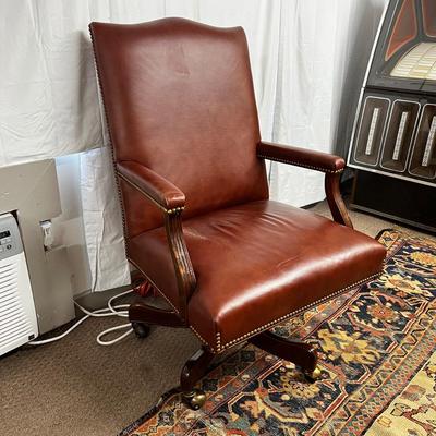 676 Hancock & Moore Fine Leather Vintage Office Chair
