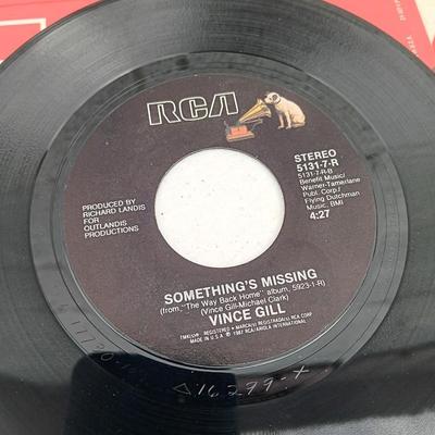 45 RPM Records - Vince Gill - Lee Greenwood - Jim Glaser - Don Gibson and more JUKE BOX CLASSICS !