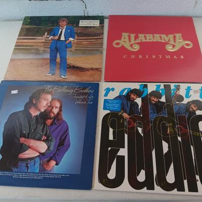 Records Alabama Christmas - Eddie Rabbitt - The bellamy Brothers & Ricky Skaggs LP Albums