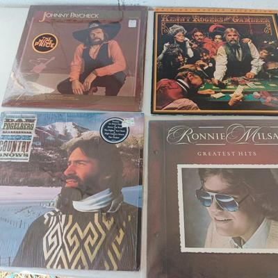 Records johnny PayCheck - Kenny Rogers - Dan Fogelberg - Ronnie Milsap LP Albums