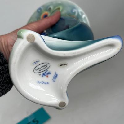 Franz Pottery Peacock Vase