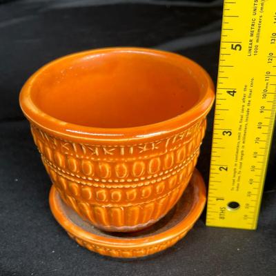 McCoy Orange flower pot