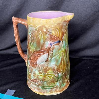 Antique Majolica Tankard pitcher