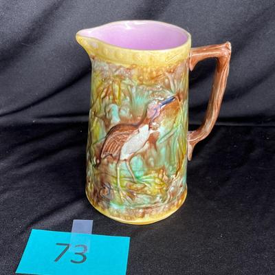 Antique Majolica Tankard pitcher