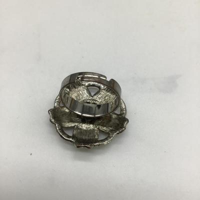 Adjustable faux Rhinestone ring