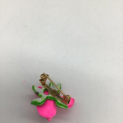 Hot pink flower pin