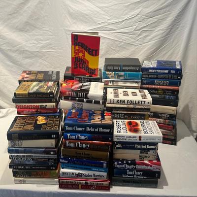 Large Assortment of Hardback Novels - Patterson, Ludlum, Clancy & More (LR-RG)