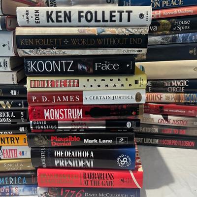 Large Assortment of Hardback Novels - Patterson, Ludlum, Clancy & More (LR-RG)