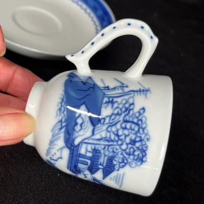 Blue Canton Cup & Saucer