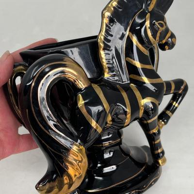 MCM Zebra Black & Gold wall pocket