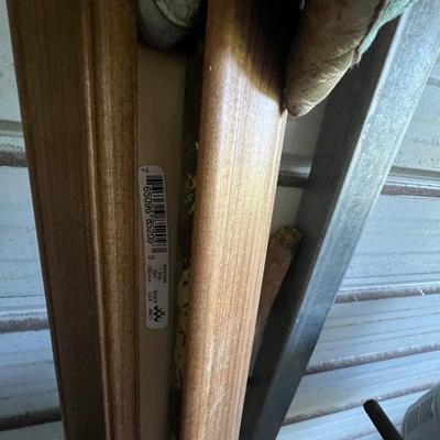 Wood trim Brass curtain rod Wood tool handle