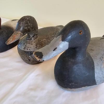 Three Vintage Wooden Duck Decoys (LR-JS)