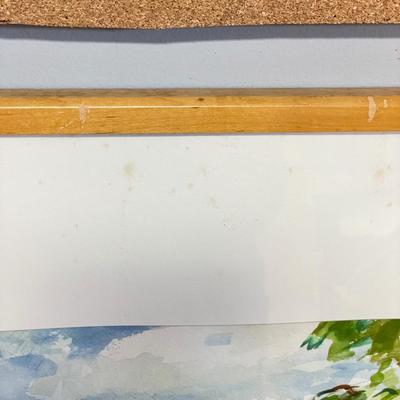 "Pasture" Signed by David Parker, Matted and Framed (S-SS)