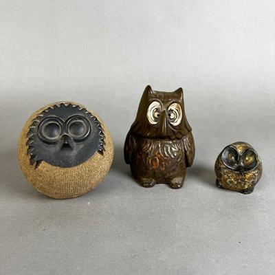 684 Vintage Owl Pottery Decor