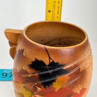 English Fall motif art pottery vase.