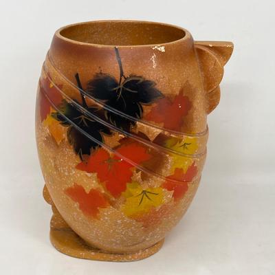 English Fall motif art pottery vase.