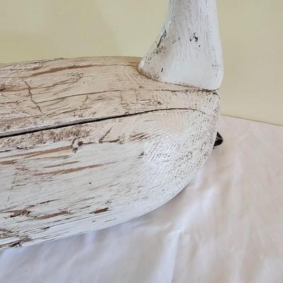 Hand Carved Vintage Wooden Swan (LR-JS)