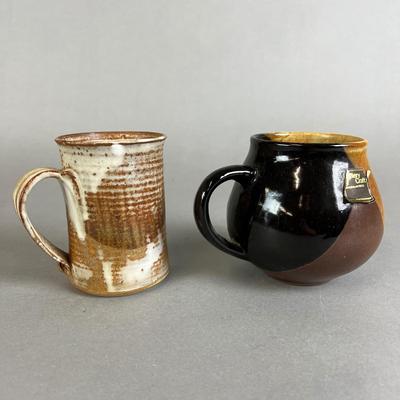 687 Vintage Handcrafted 3D Face Stoneware Mugs