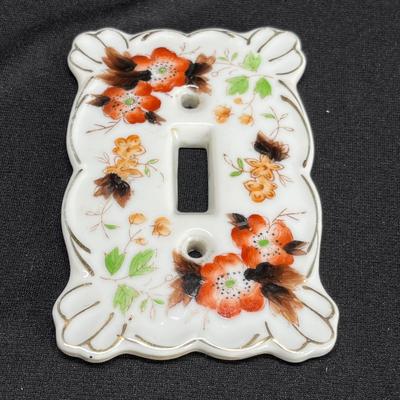 Vintage porcelain Light switch plate
