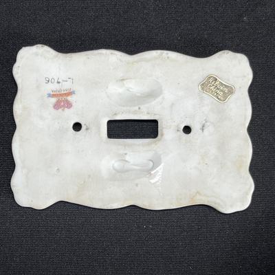 Vintage porcelain Light switch plate