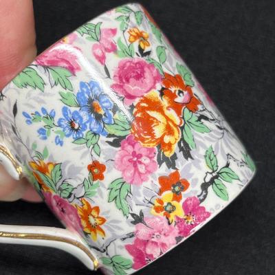 Chintz demitasse cup & saucer